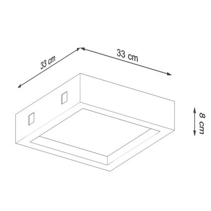 LED Deckenleuchte RIZA LED/18W/230V Beton