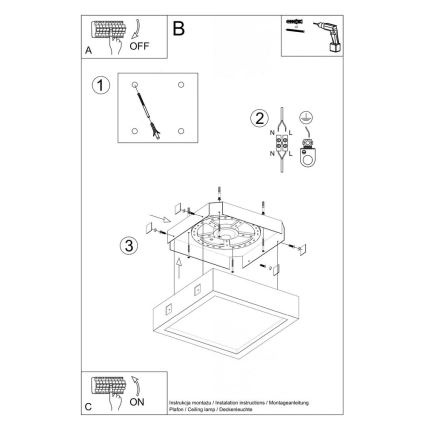 LED Deckenleuchte RIZA LED/18W/230V Beton