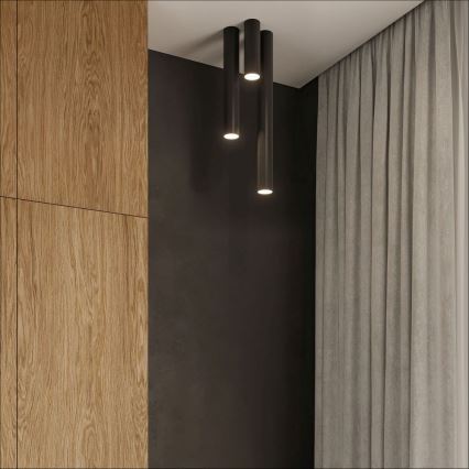 Strahler LAGOS 1xGU10/10W/230V 20 cm schwarz