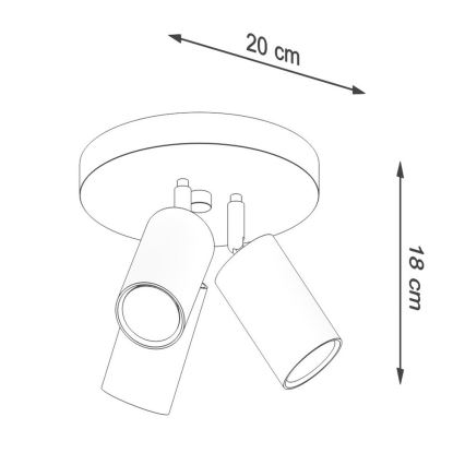 Strahler RING 3xGU10/10W/230V weiß