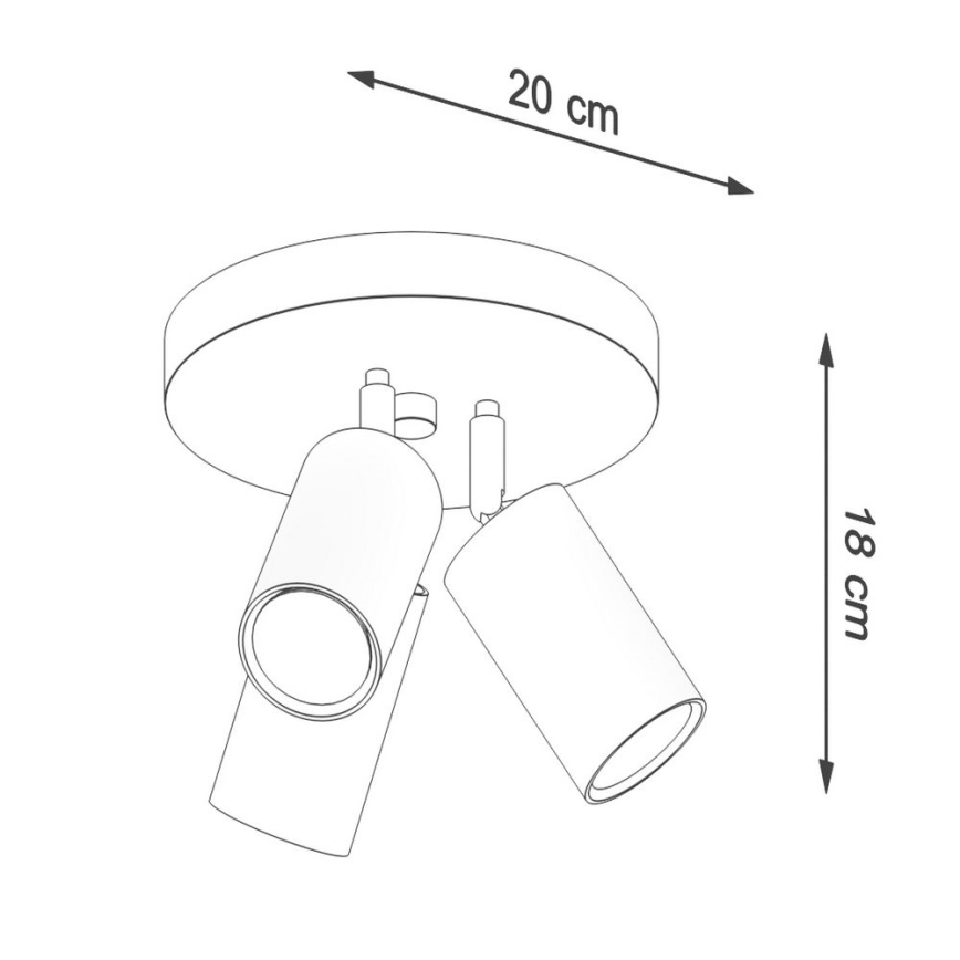 Strahler RING 3xGU10/10W/230V weiß