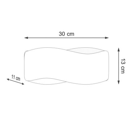 Wandleuchte TILA 1xG9/40W/230V 30 cm schwarz