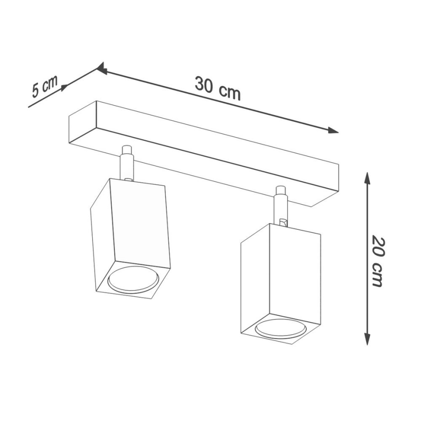 Spotlight KEKE 2xGU10/40W/230V Eiche