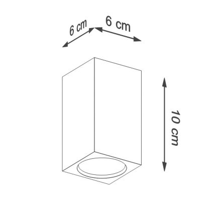 Spotlight KEKE 1xGU10/40W/230V 10 cm Eiche