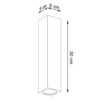 Spotlight KEKE 1xGU10/40W/230V 30 cm Eiche