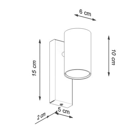 Wandleuchte UTTI 1xGU10/40W/230V weiß