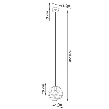 Hängeleuchte TULOS 1xE27/60W/230V weiß