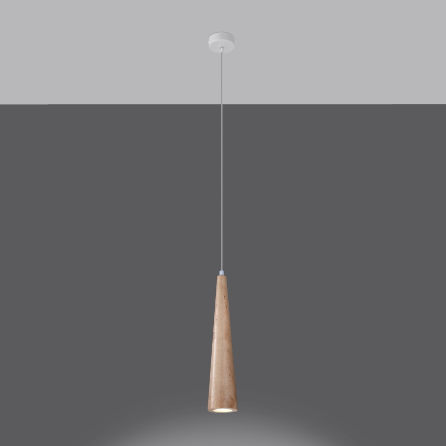 Hängeleuchte SULA mit Kabel, 1xGU10/10W/230V, Ø 8 cm, beige