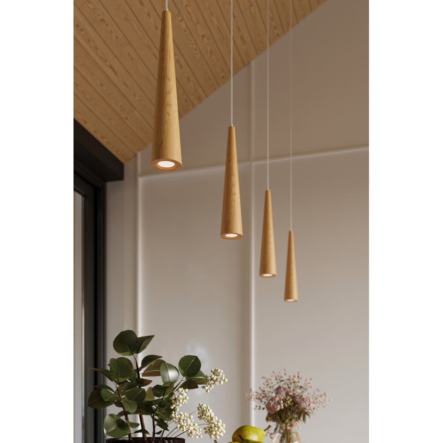 Hängeleuchte SULA mit Kabel, 1xGU10/10W/230V, Ø 8 cm, beige