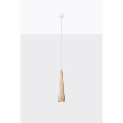 Hängeleuchte SULA mit Kabel, 1xGU10/10W/230V, Ø 8 cm, beige