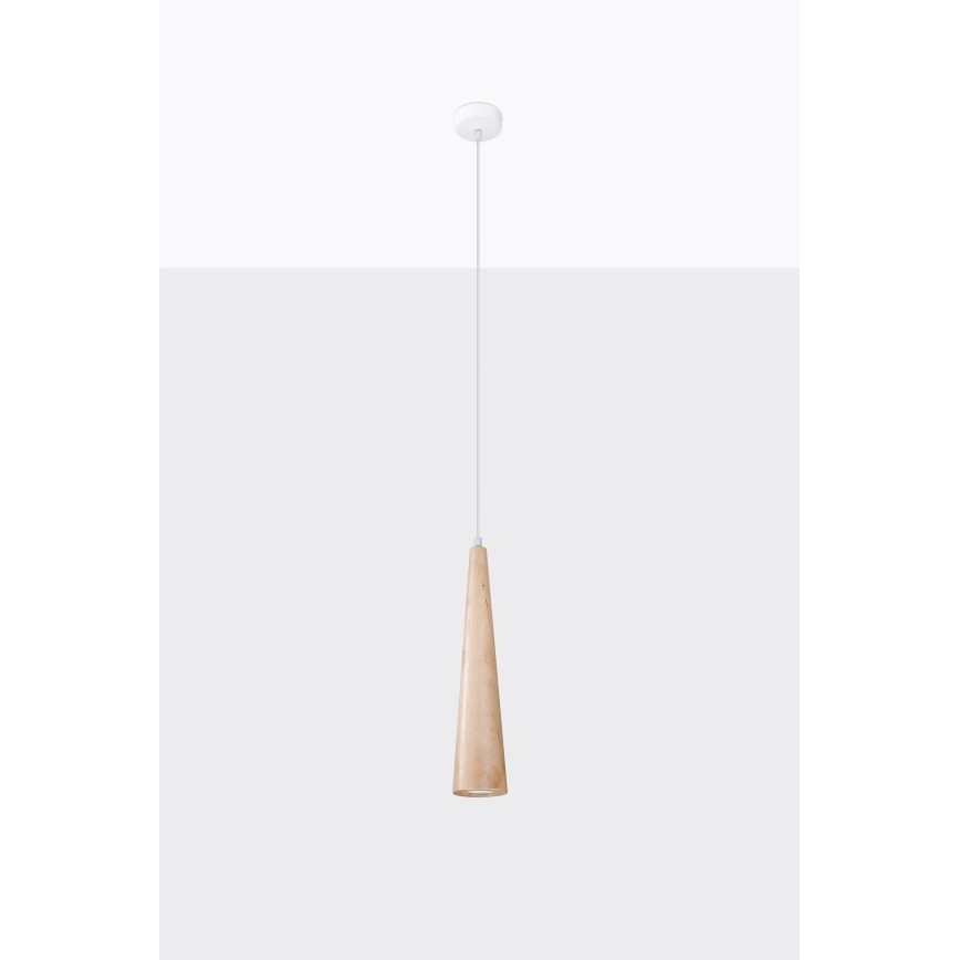 Hängeleuchte SULA mit Kabel, 1xGU10/10W/230V, Ø 8 cm, beige