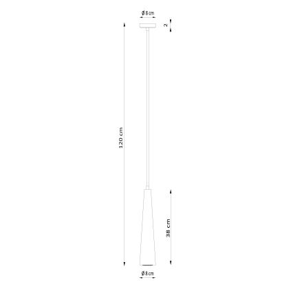 Hängeleuchte SULA mit Kabel, 1xGU10/10W/230V, Ø 8 cm, beige