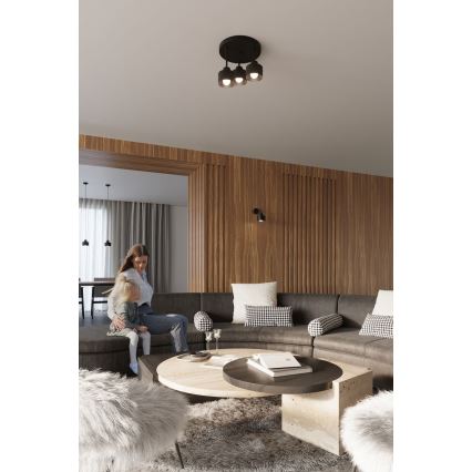 Hängeleuchte an Schnur SAVAR 1xE27/60W/230V schwarz