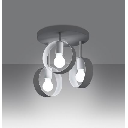 Hängeleuchte an Stange TITRAN 3xE27/60W/230V weiß