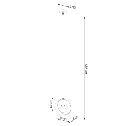 Hängeleuchte an Schnur TITRAN 1xE27/60W/230V weiß