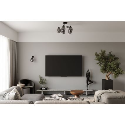 Hängeleuchte an Stange FILLAN 5xE27/60W/230V schwarz