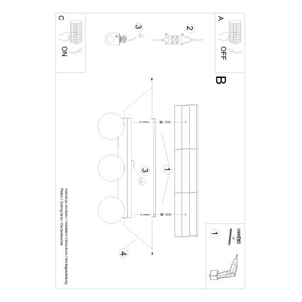 Deckenleuchte YOLI 3xG9/12W/230V weiß