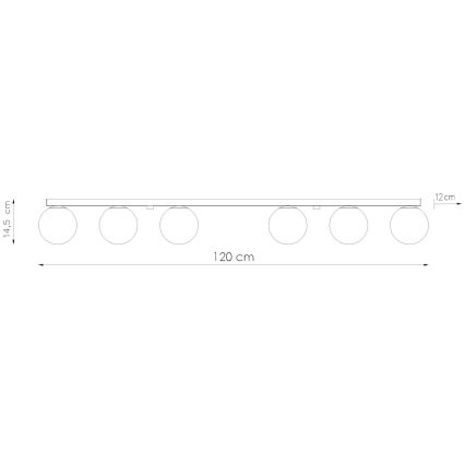 Deckenleuchte YOLI 6xG9/12W/230V weiß