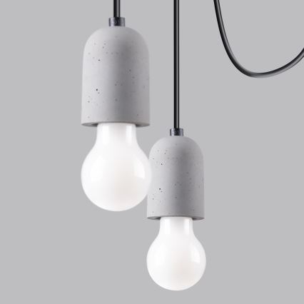 Hängeleuchte NESO 5xE27/15W/230V Spinne Beton