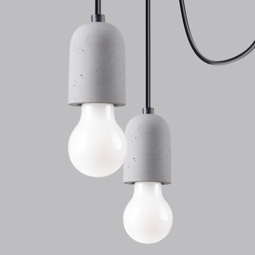Hängeleuchte NESO 5xE27/15W/230V Spinne Beton