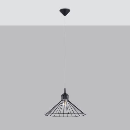 Hängeleuchte an Schnur EDA 1xE27/15W/230V schwarz