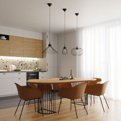 Hängeleuchte an Schnur EDA 1xE27/15W/230V schwarz