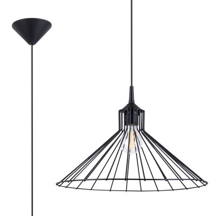 Hängeleuchte an Schnur EDA 1xE27/15W/230V schwarz