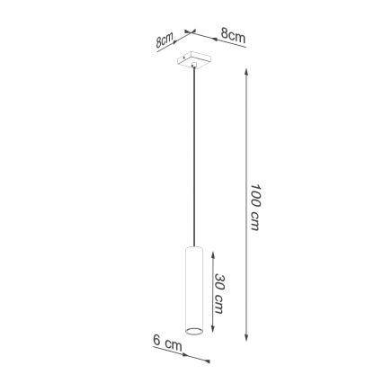 Hängeleuchte an Schnur LAGOS 1xGU10/10W/230V golden