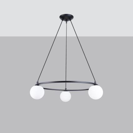 Hängeleuchte an Schnur YOLI 3xG9/8W/230V schwarz
