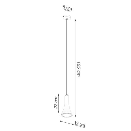 Hängeleuchte an Schnur REA 1xE14/12W/230V Beton