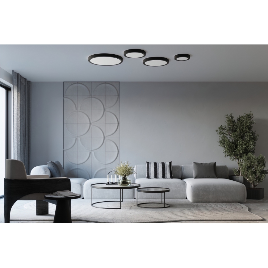 LED-Deckenleuchte ONYX, 48 W/230 V, Ø 60 cm, schwarz