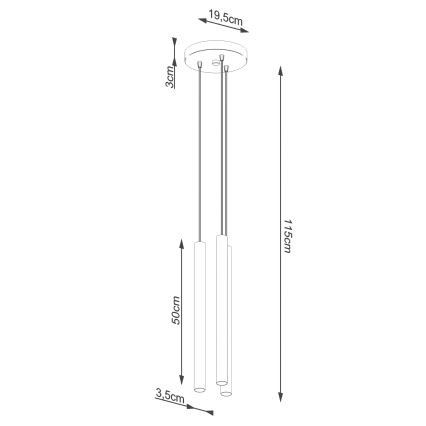 Hängeleuchte an Schnur PASTELO 3xG9/8W/230V Buche