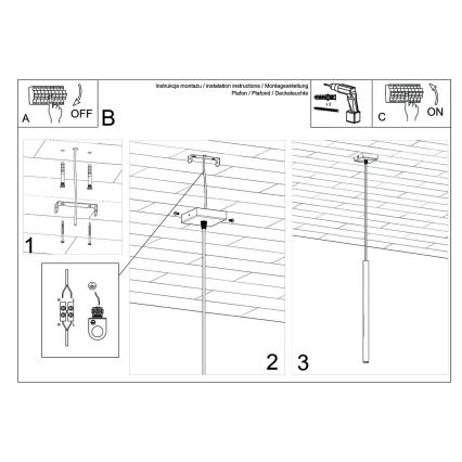 Hängeleuchte an Schnur PASTELO 1xG9/8W/230V Beton