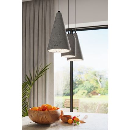 Hängeleuchte an Schnur NIMIS 1xE27/15W/230V Beton