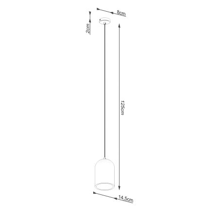 Hängeleuchte an Schnur NIMIS 1xE27/15W/230V Beton