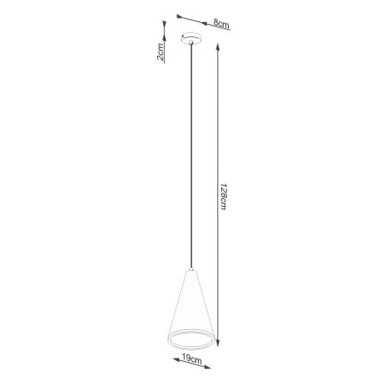 Hängeleuchte an Schnur LOGE 1xE27/15W/230V Beton