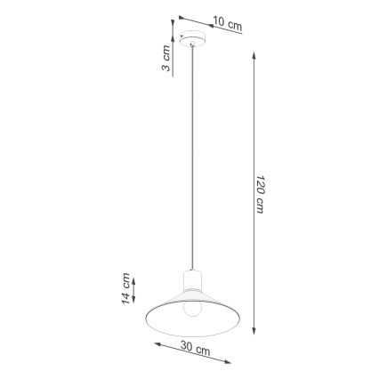 Hängeleuchte JAGA 1xE27/15W/230V d 30 cm weiß