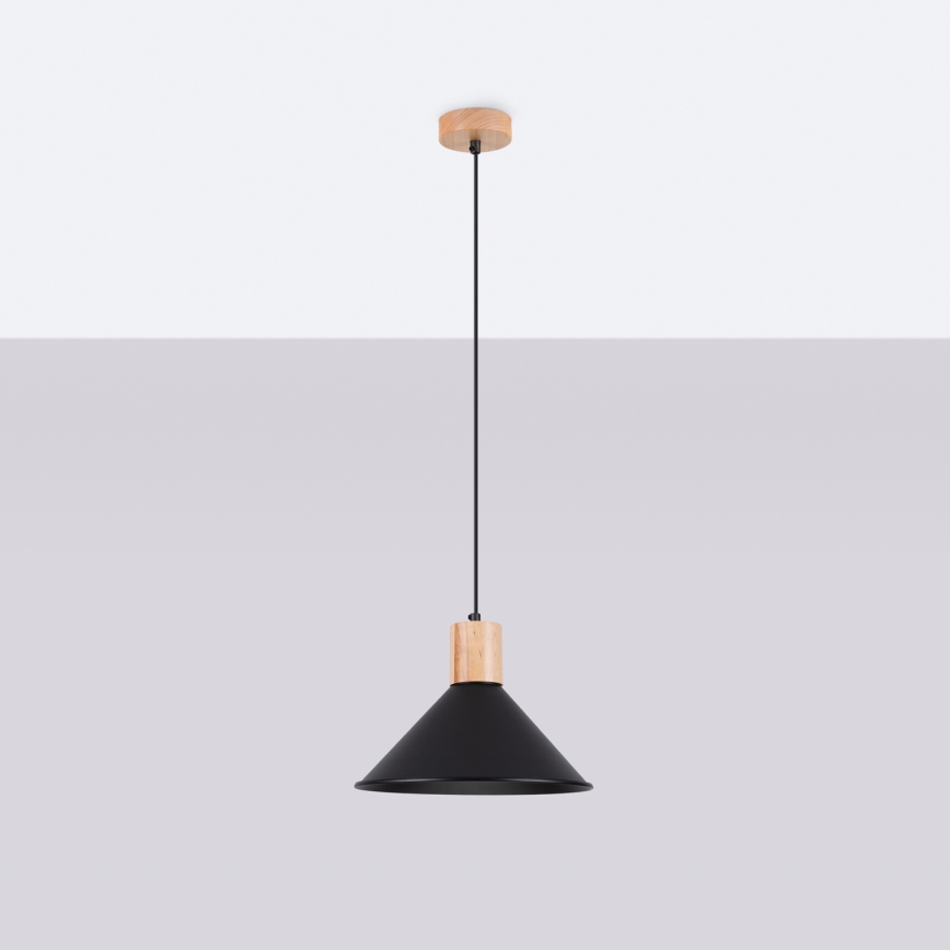 Hängeleuchte JAGA 1xE27/15W/230V d 30 cm schwarz