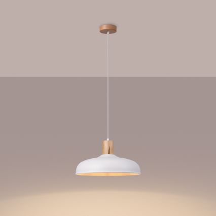 Hängeleuchte INDY 1xE27/15W/230V d 38 cm weiß