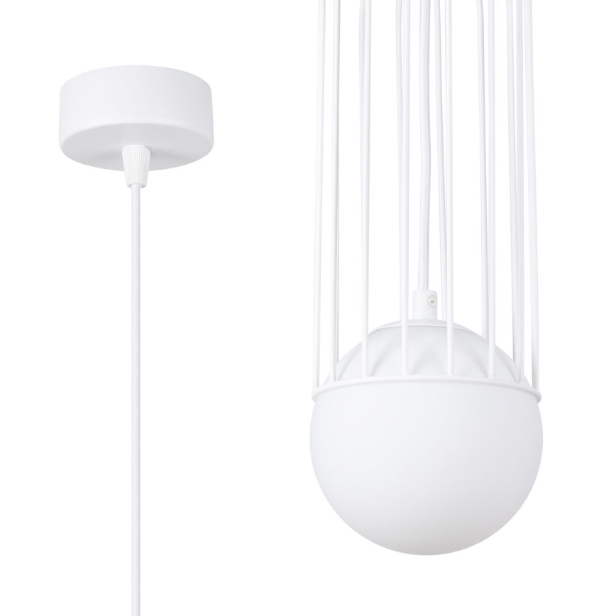 Hängeleuchte an Schnur BRINA 1xG9/8W/230V weiß