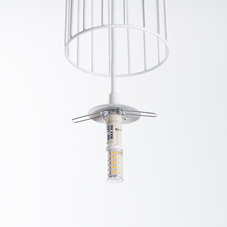 Hängeleuchte an Schnur BRINA 1xG9/8W/230V weiß
