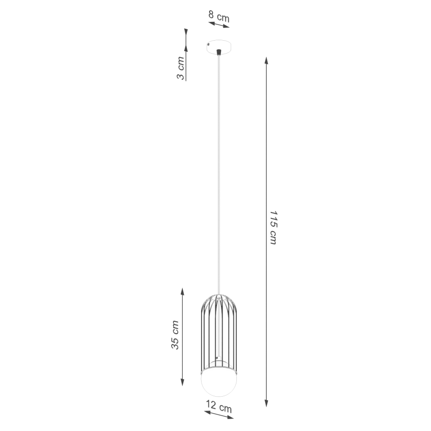 Hängeleuchte an Schnur BRINA 1xG9/8W/230V weiß
