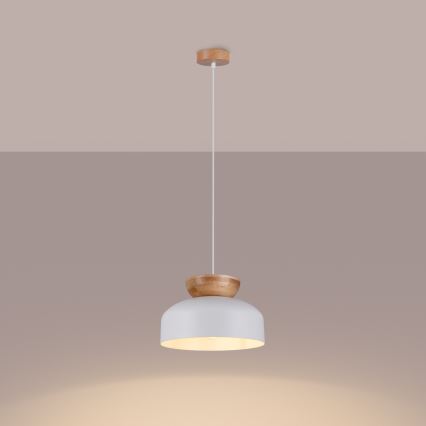 Hängeleuchte MARION 1xE27/15W/230V d 29,5 cm weiß