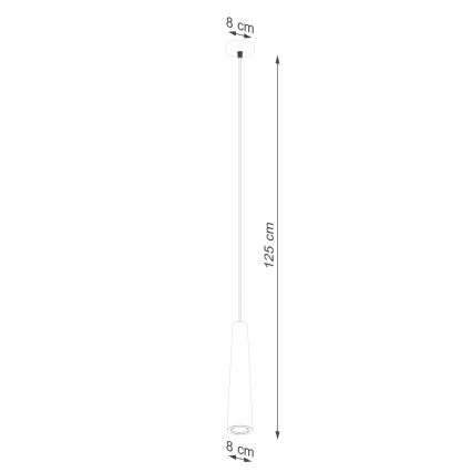 Hängeleuchte an Schnur ELECTRA 1xGU10/10W/230V Beton/schwarz