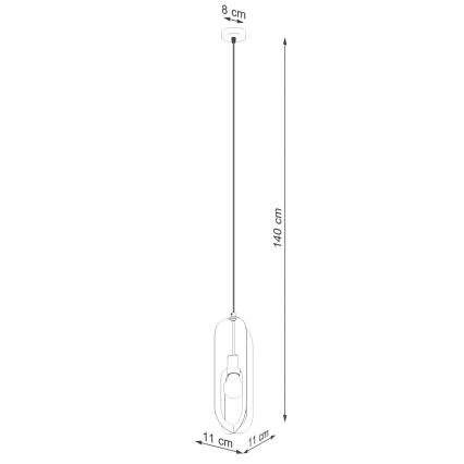 Hängeleuchte an Schnur NICUS 1xE27/15W/230V weiß