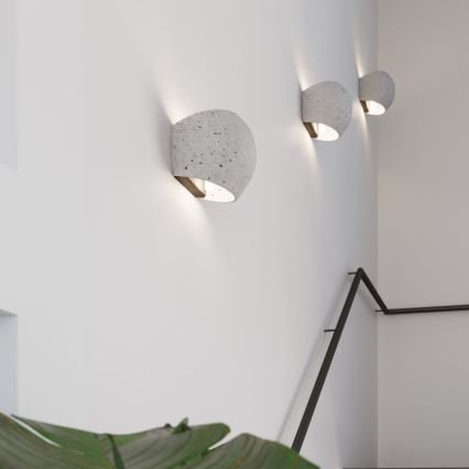 Wandleuchte GLOBE 2xG9/8W/230V Beton/Grau