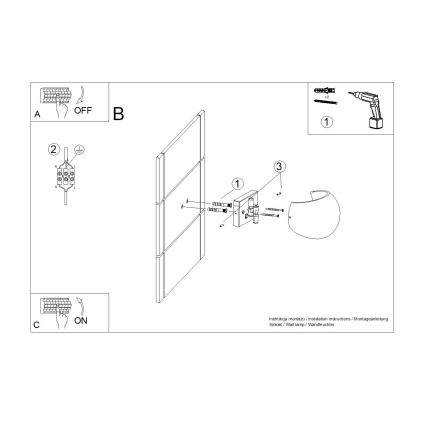Wandleuchte GLOBE 2xG9/8W/230V Beton/Grau