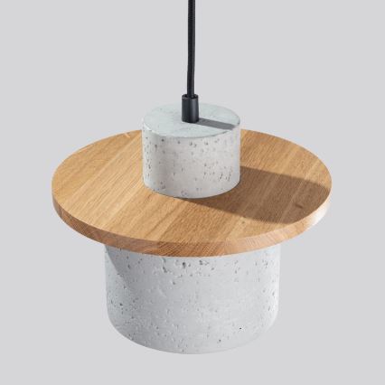 Pendelleuchte mit Kabelaufhängung MAB 1xE27/15W/230V Ø 22 cm Beton/Grau