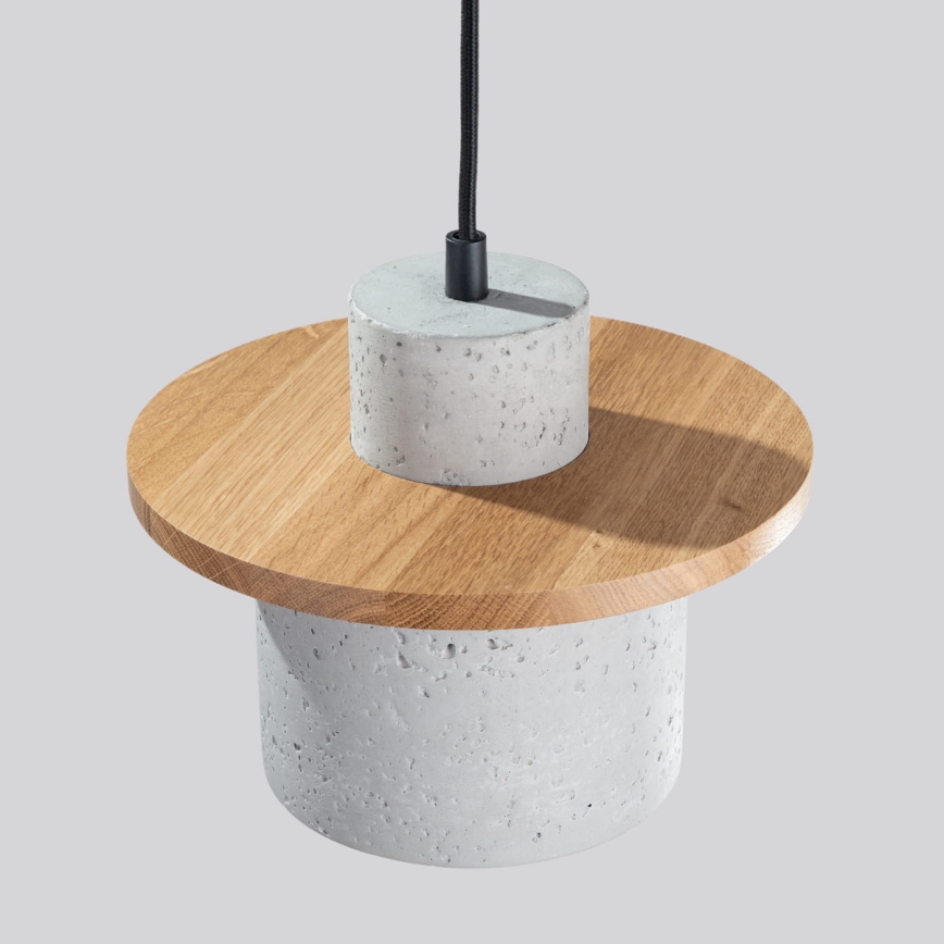 Pendelleuchte mit Kabelaufhängung MAB 1xE27/15W/230V Ø 22 cm Beton/Grau