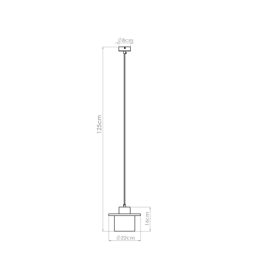 Pendelleuchte mit Kabelaufhängung MAB 1xE27/15W/230V Ø 22 cm Beton/Grau
